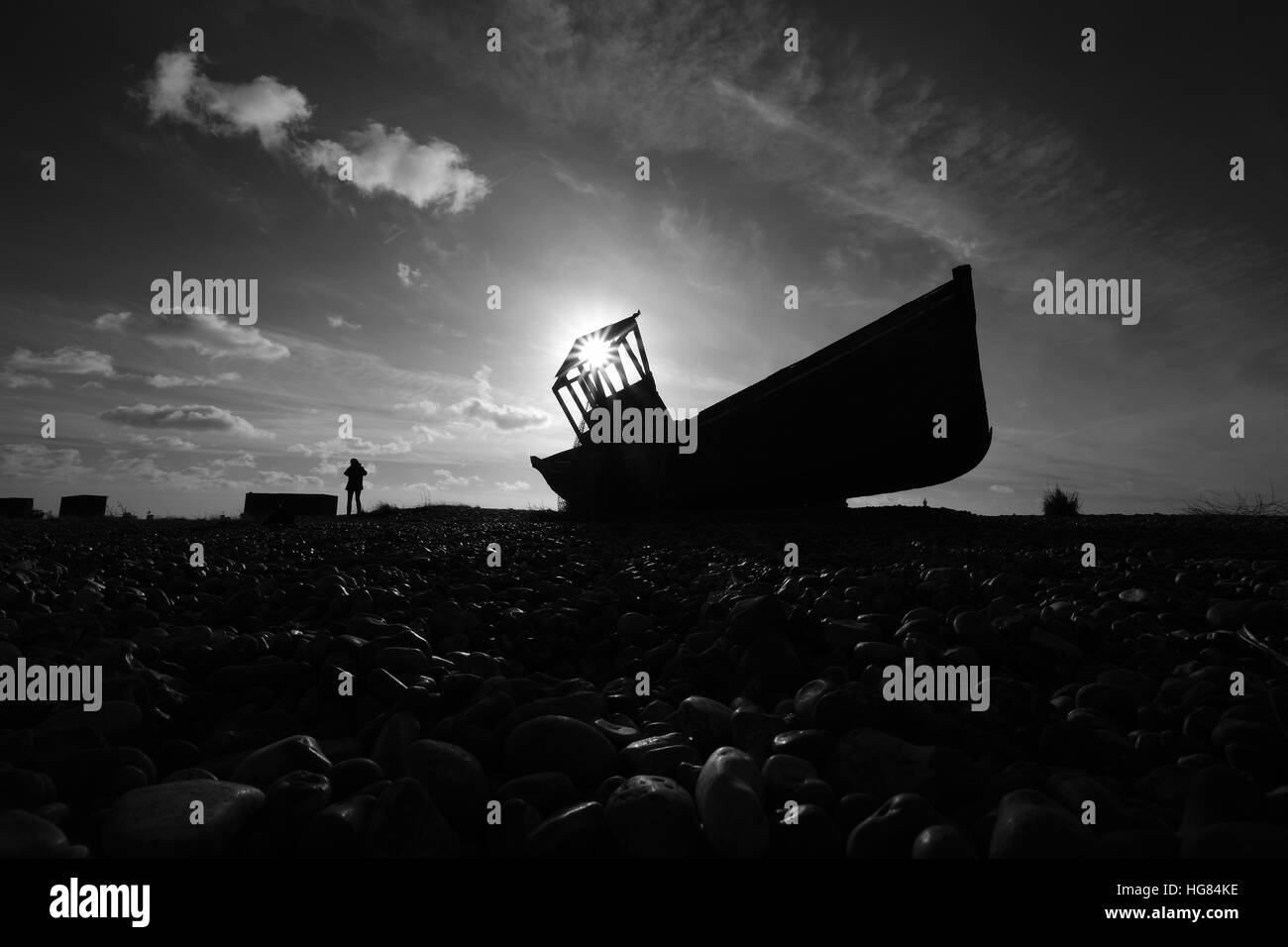 Old boat huts Black and White Stock Photos & Images - Alamy