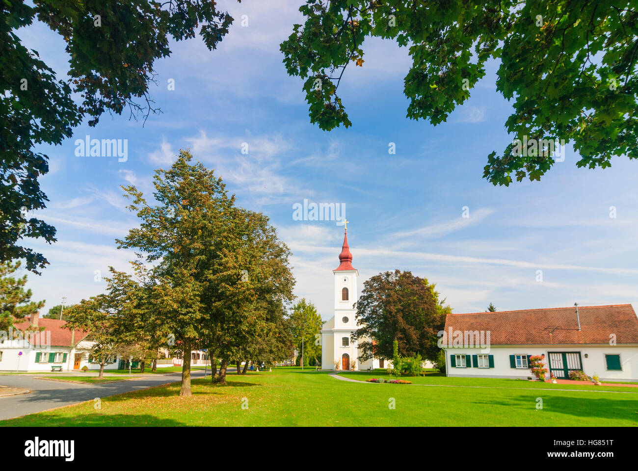 Dobersdorf: village center, , Burgenland, Austria Stock Photo