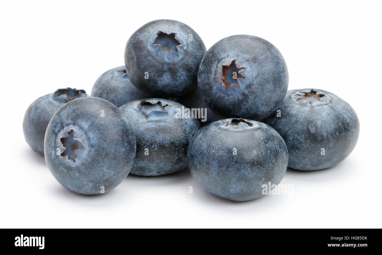 Fresh Blueberry isolated on white background Stock Photo