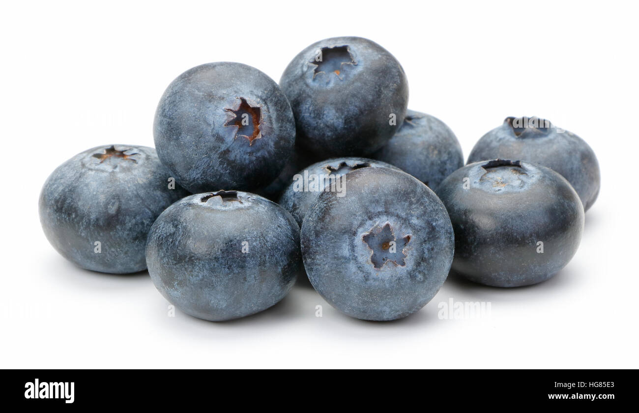 Fresh Blueberry isolated on white background Stock Photo