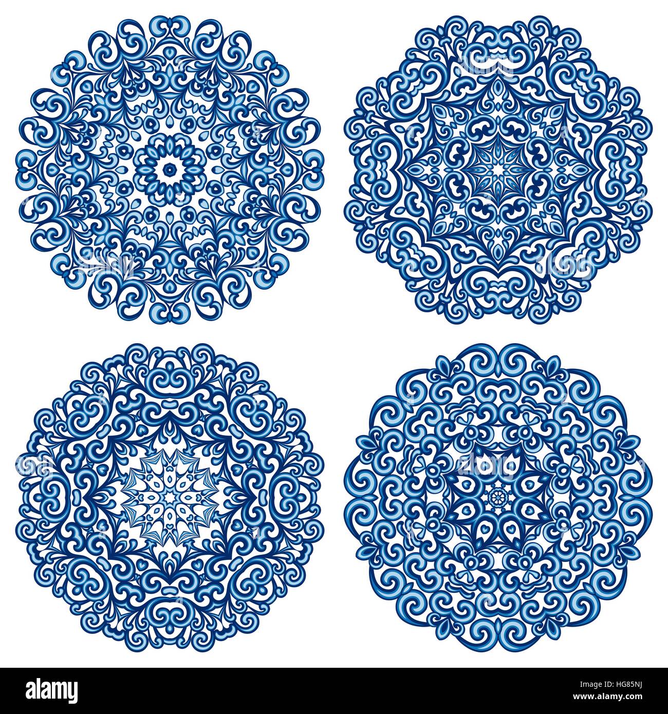Mandalas set pattern hi-res stock photography and images - Alamy