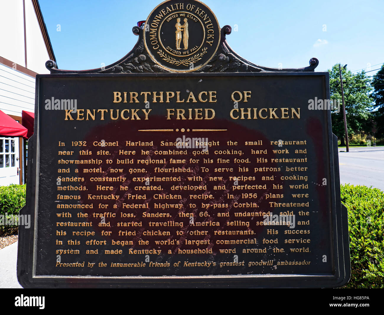 The original Kentucky Fried Chicken Cafe in Corbin Kentucky USA Stock Photo Alamy