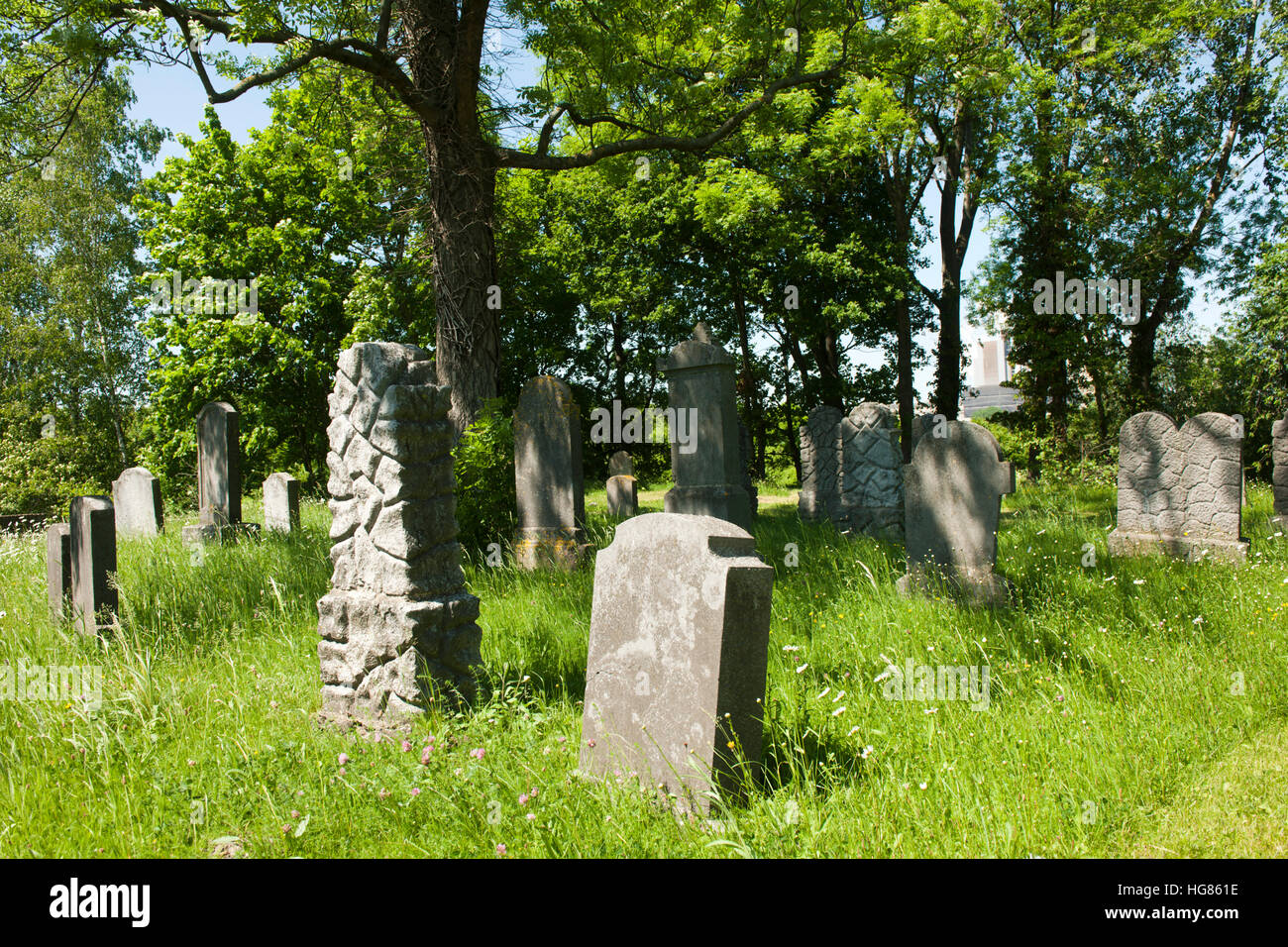 Deutschland, NRW, Städteregion Aachen, Eschweiler, Ortsteil Weisweiler, Jüdischer Friedhof Weisweiler. Dieser Friedhof ist die älteste jüdische Begräb Stock Photo