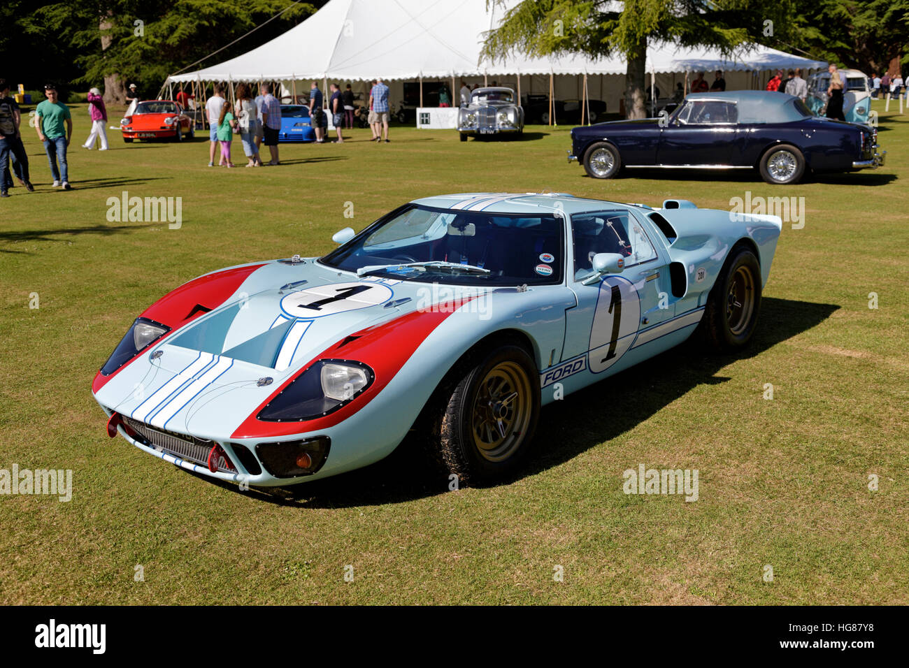 A Ford GT40 endurance racing car at the Wilton Classic & Supercar Show