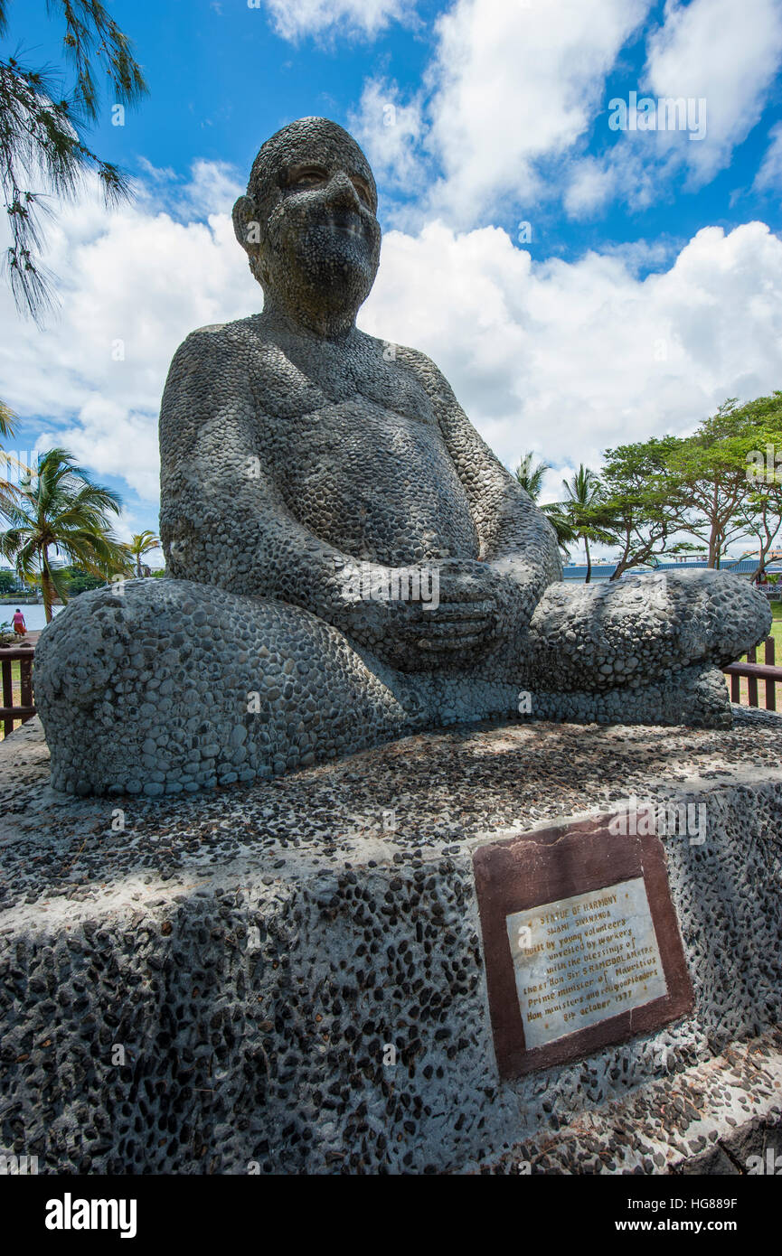 Statue of Harmony on the waterfront in Mahébourg, Mauritius Stock Photo Alamy