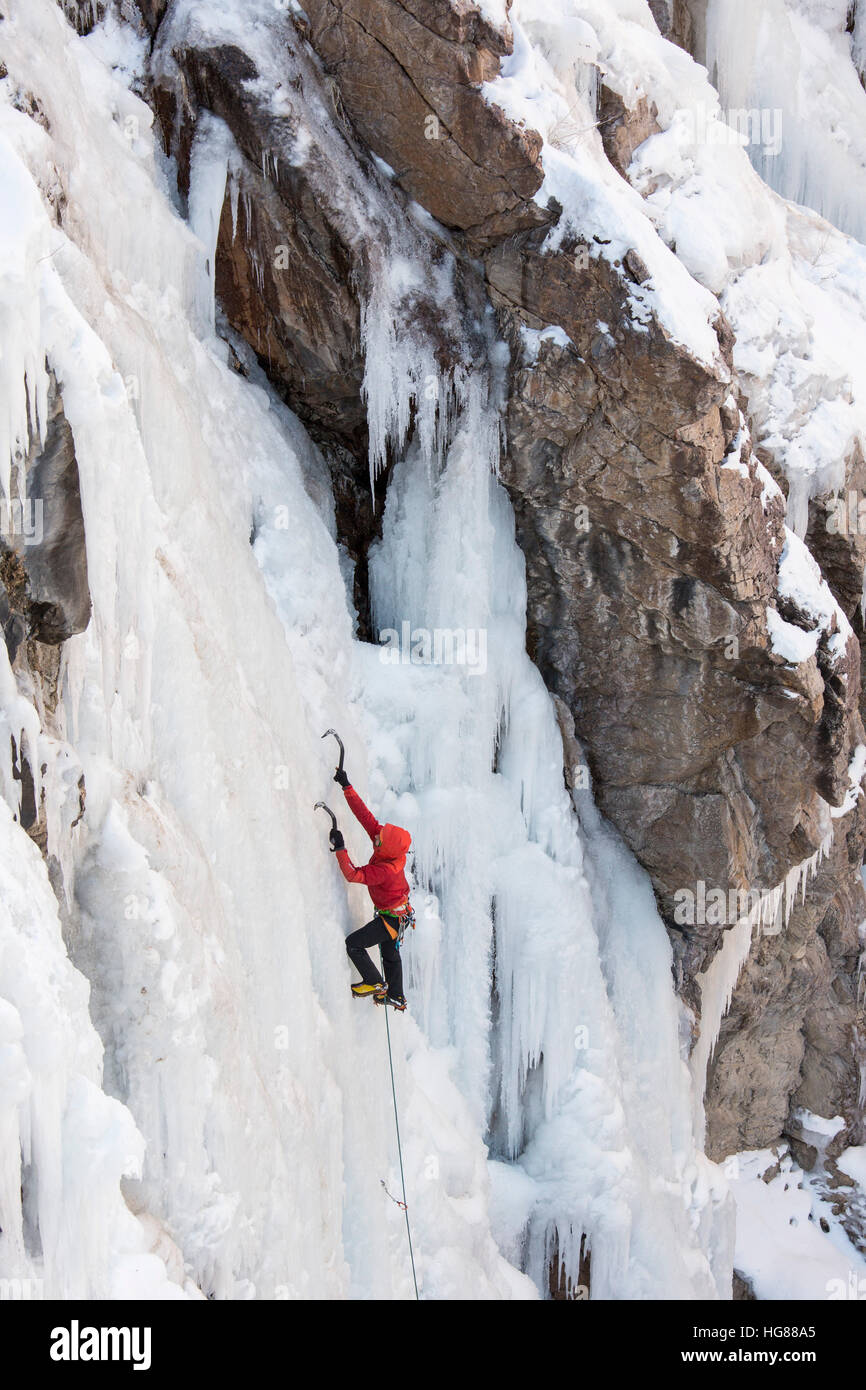 Ouray, Colorado Ice climbing in Ouray Ice Park Stock Photo Alamy