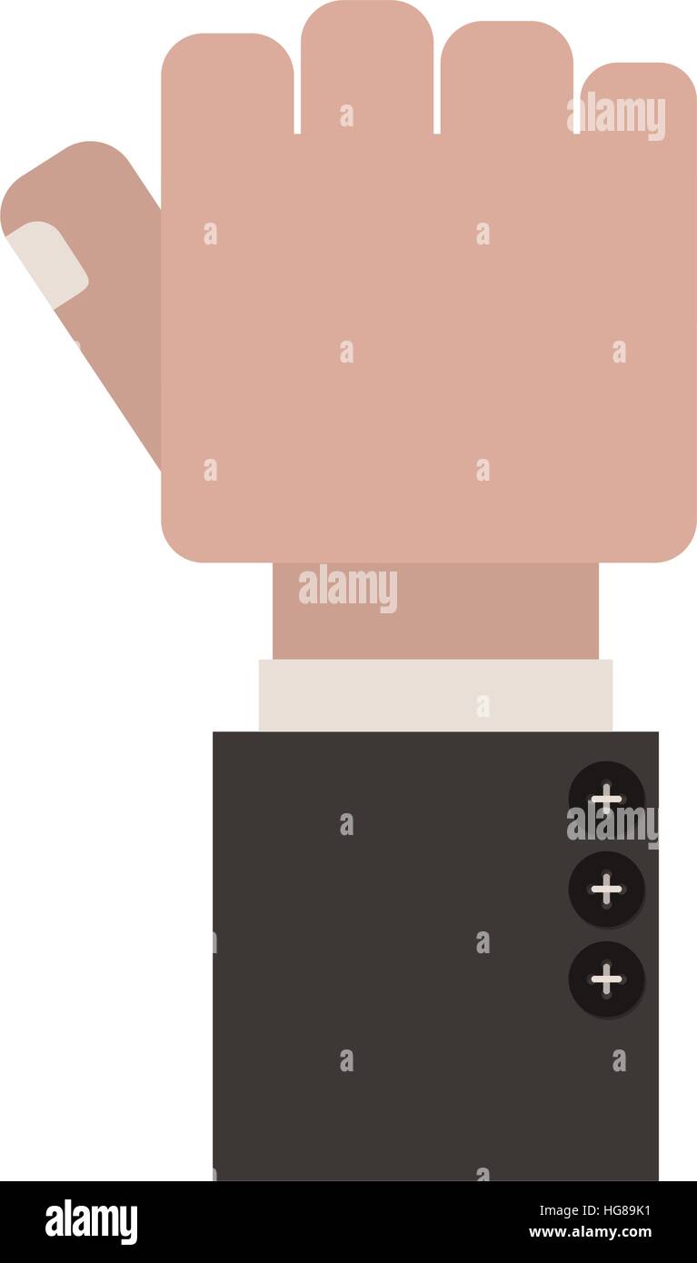 clenched fist with finger thumb Stock Vector Image & Art Alamy