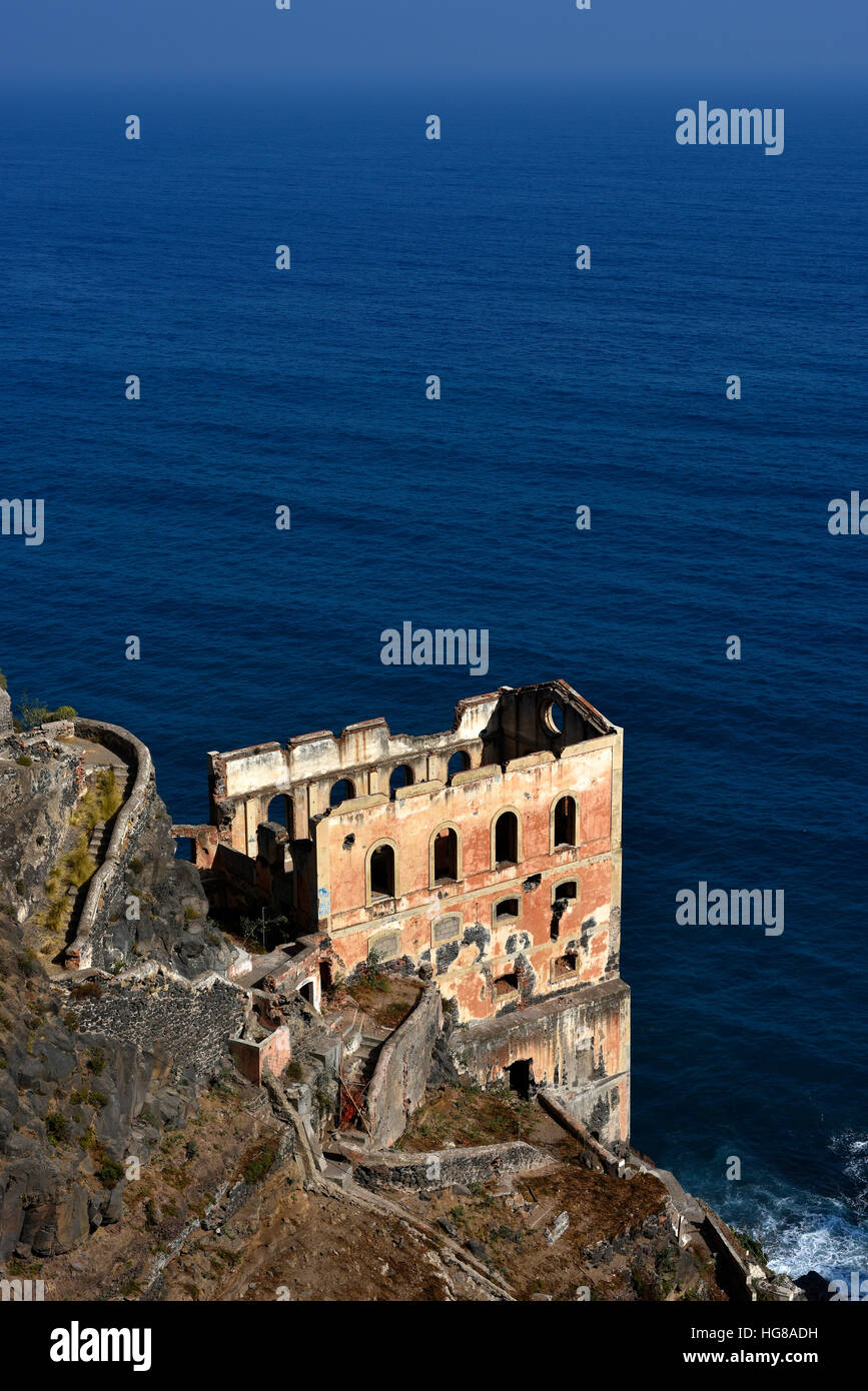 Casa Hamilton ruins, ruined water treatment facility, Tenerife, Canary Islands, Spain Stock Photo