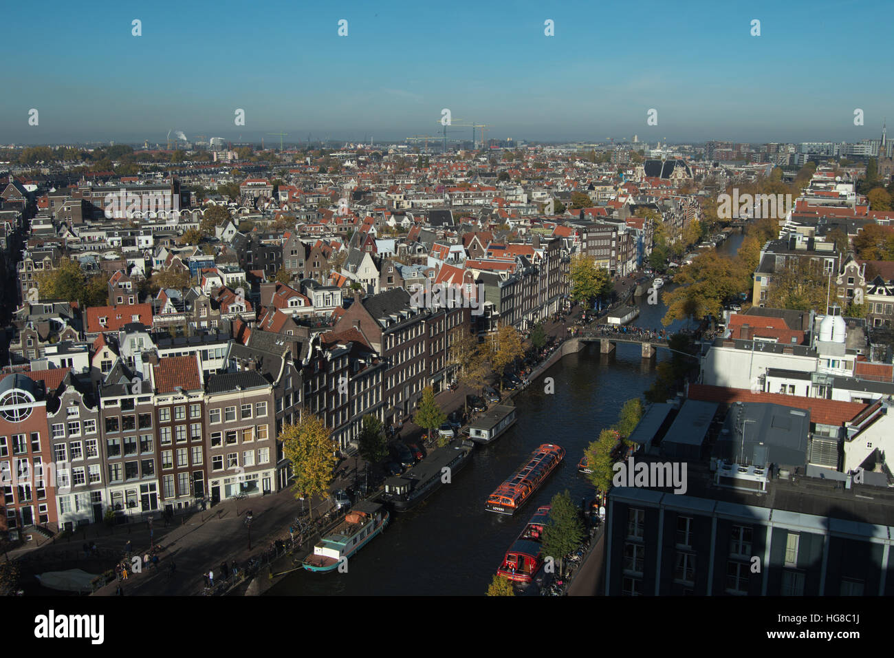 View from the Westerkerk tower, Amsterdam Stock Photo