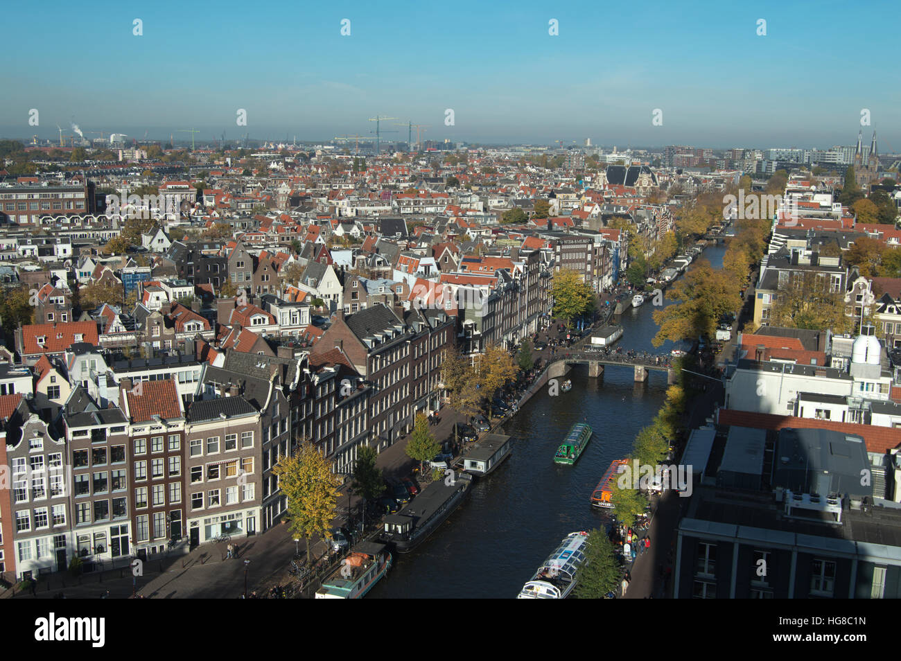 View from the Westerkerk tower, Amsterdam Stock Photo