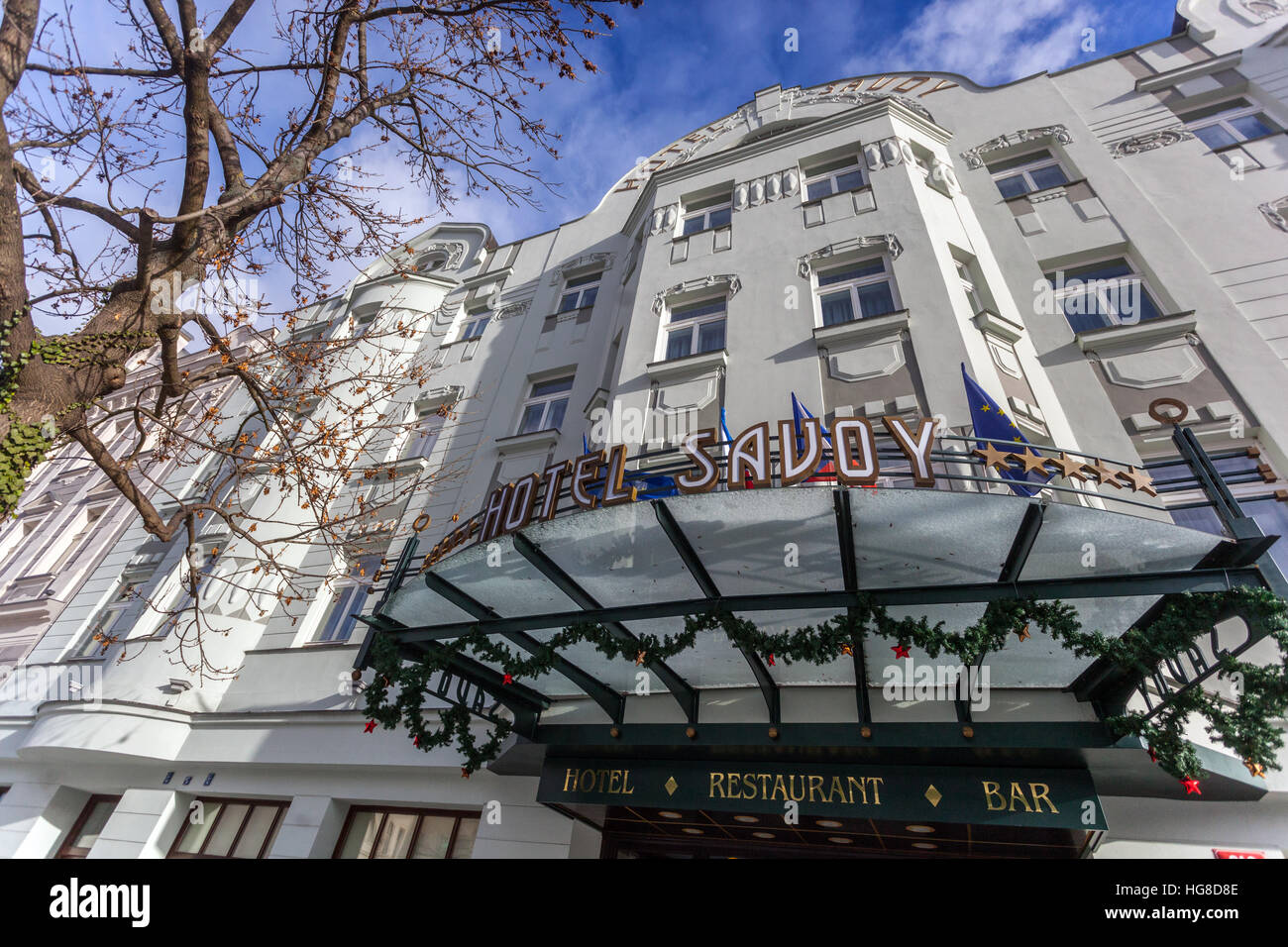 Hotel Savoy Prague,Keplerova street, Pohorelec, Prague,Czech Republic Stock Photo