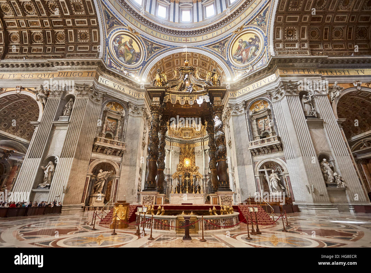 Interior of St. Peter's Basilica Stock Photo