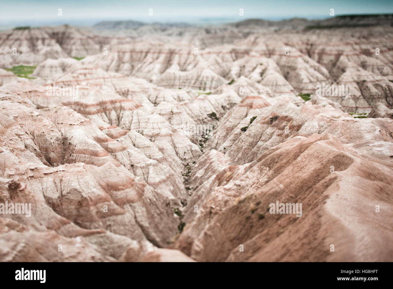 Select focus view of canyons of the Black Hills and Badlands in South Dakota Stock Photo