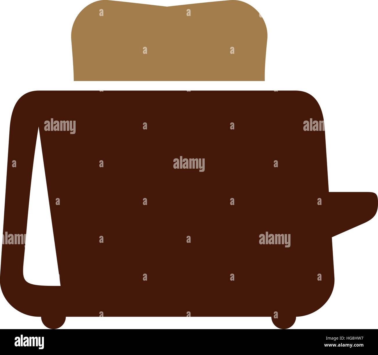 Toaster with bread icon Stock Vector