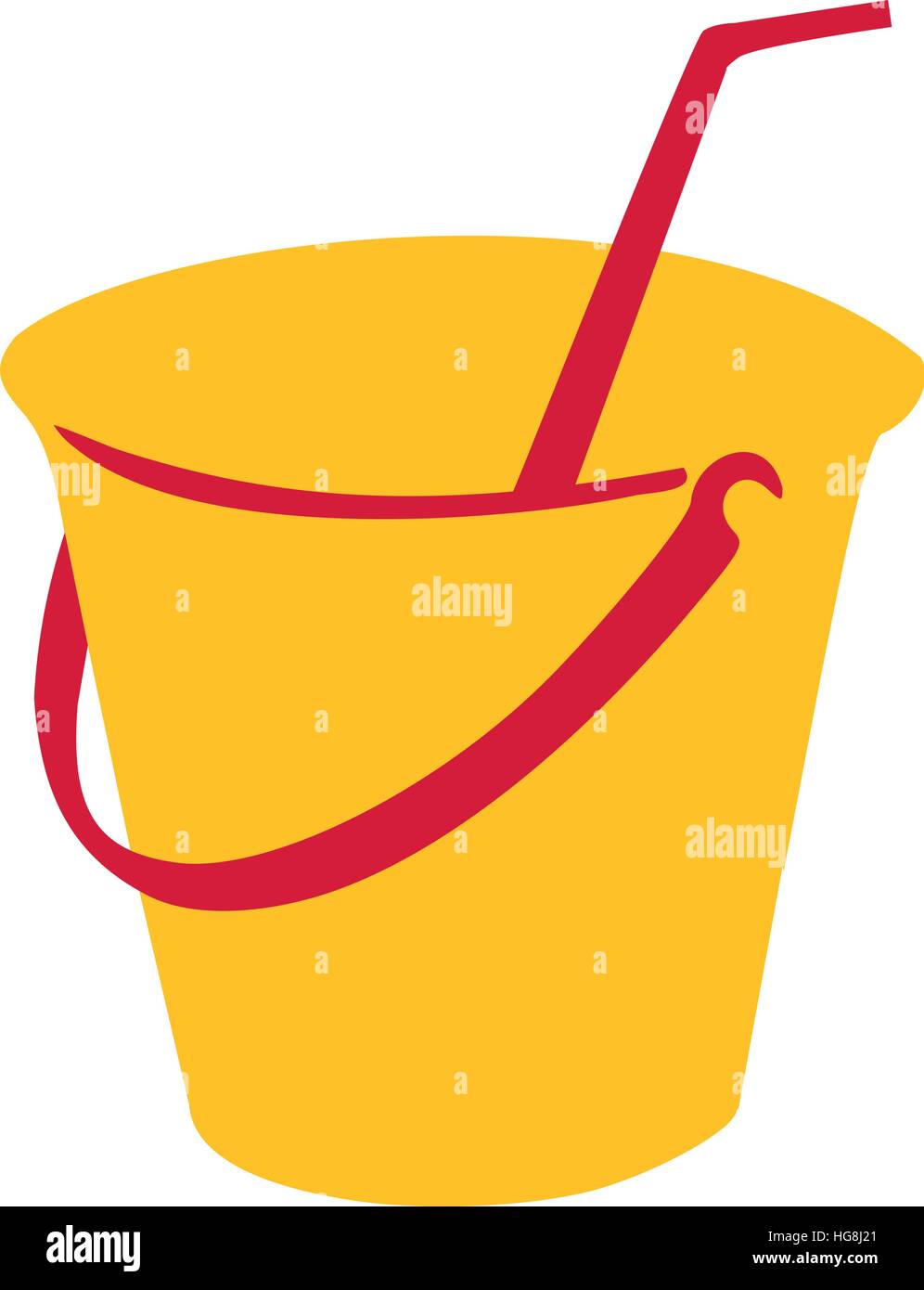 Download Yellow Bucket With Straw Stock Vector Image Art Alamy Yellowimages Mockups
