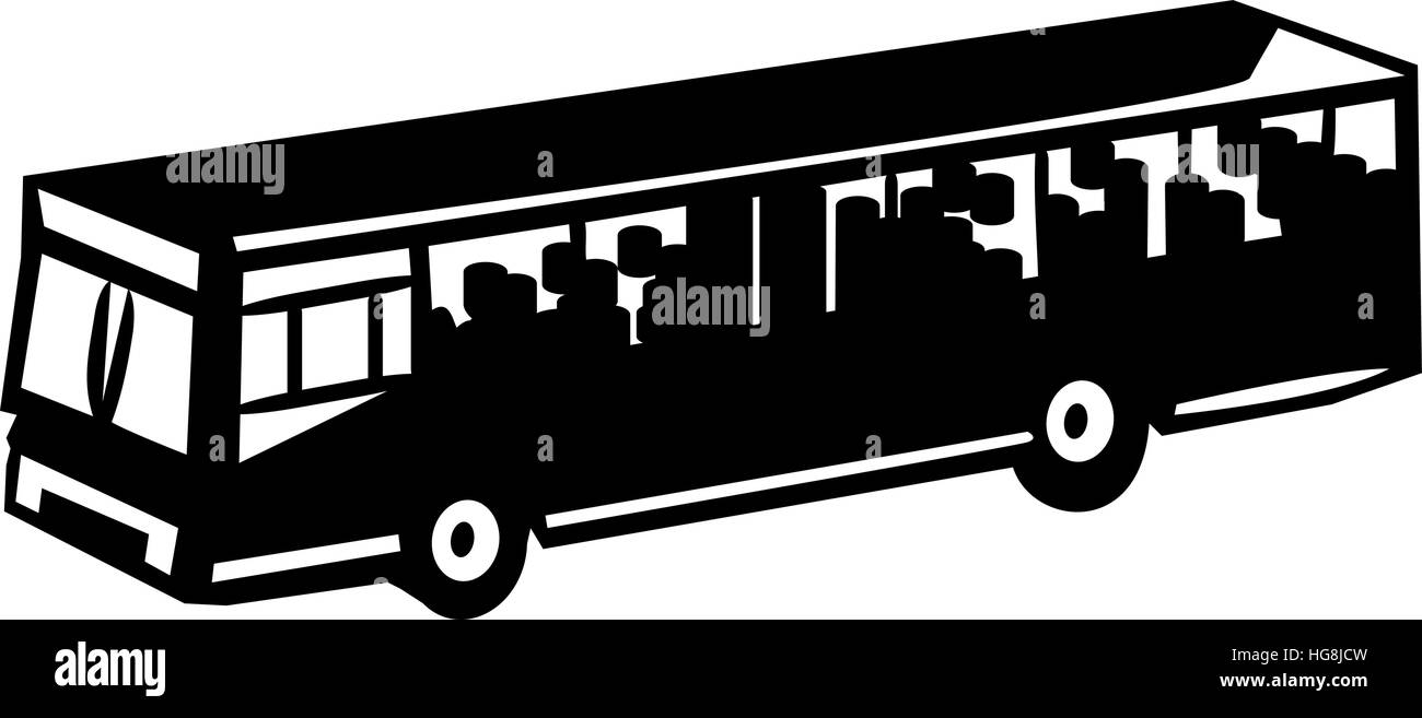 Public transportation - service bus Stock Vector