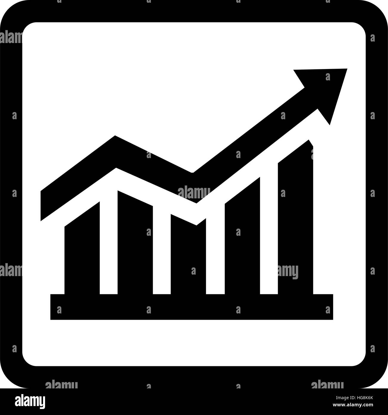 Icon with sales up chart Stock Vector Image & Art - Alamy