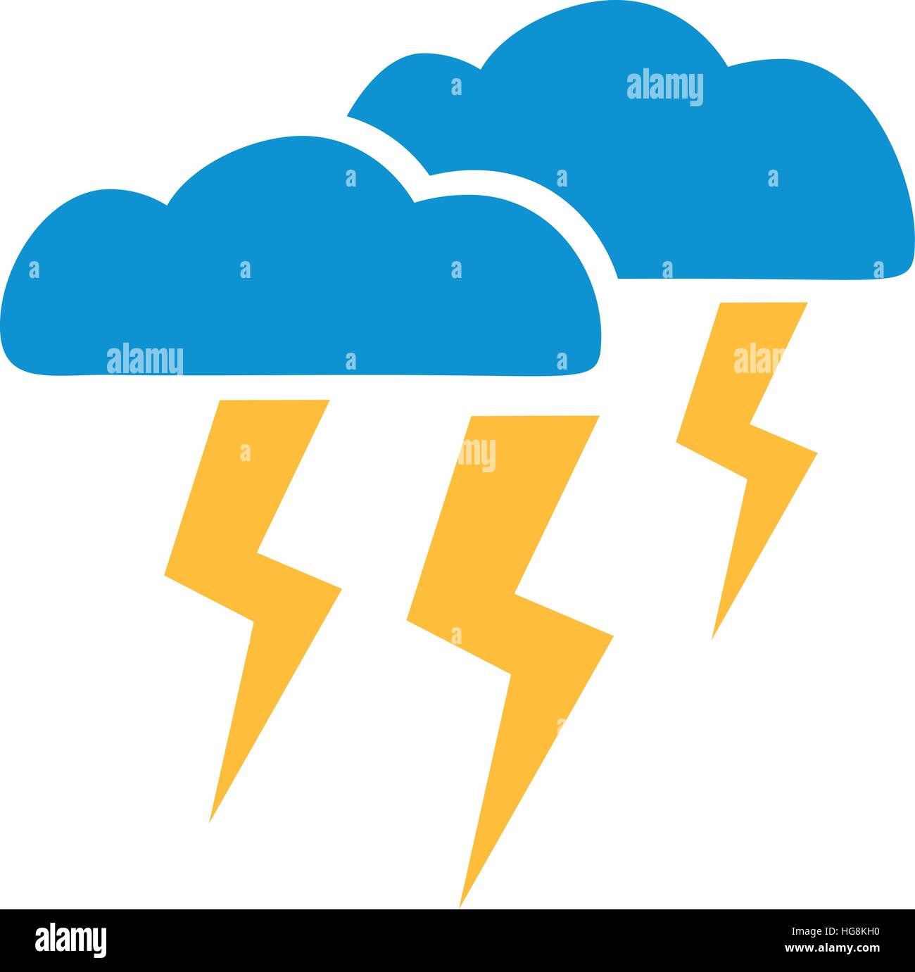 Clouds and lightning - forecast icon Stock Vector Image & Art - Alamy