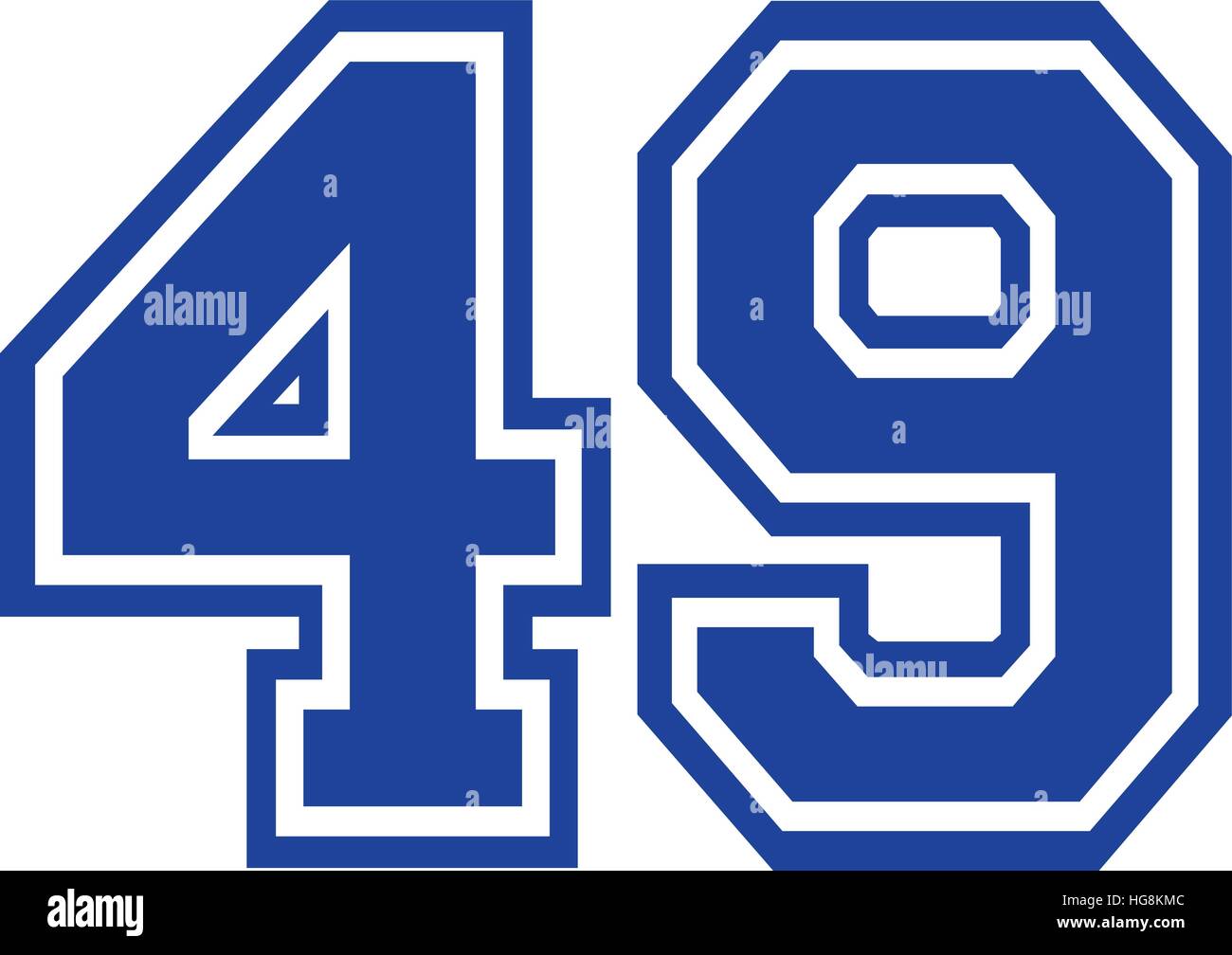 Fourty-nine college number 49 Stock Vector Image & Art - Alamy