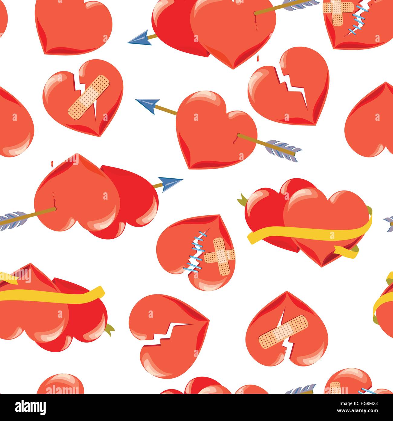 seamless background with hearts Stock Vector Image & Art - Alamy