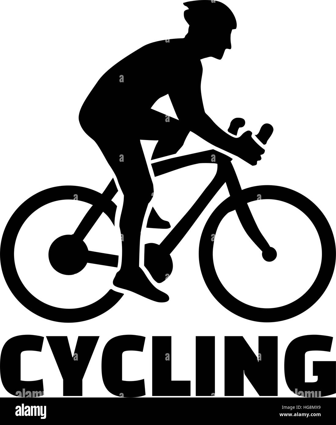 Cyclist word cycling Stock Vector Images Alamy