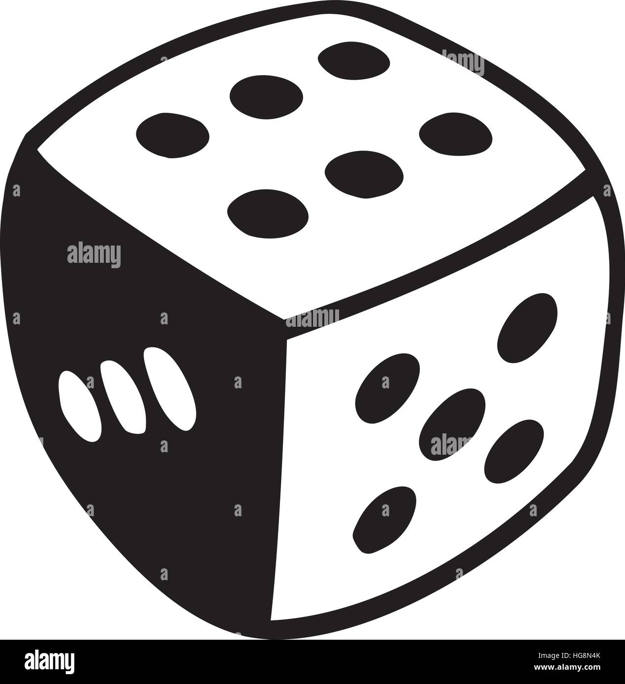 Cube die symbol Stock Vector