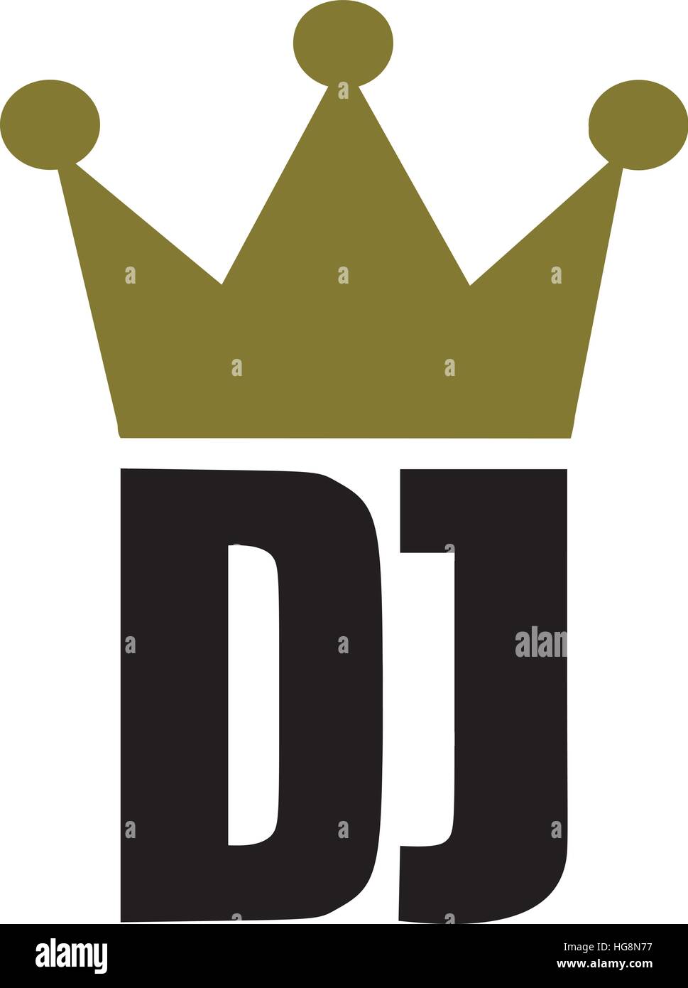Crown logo with letters Stock Vector Images - Alamy
