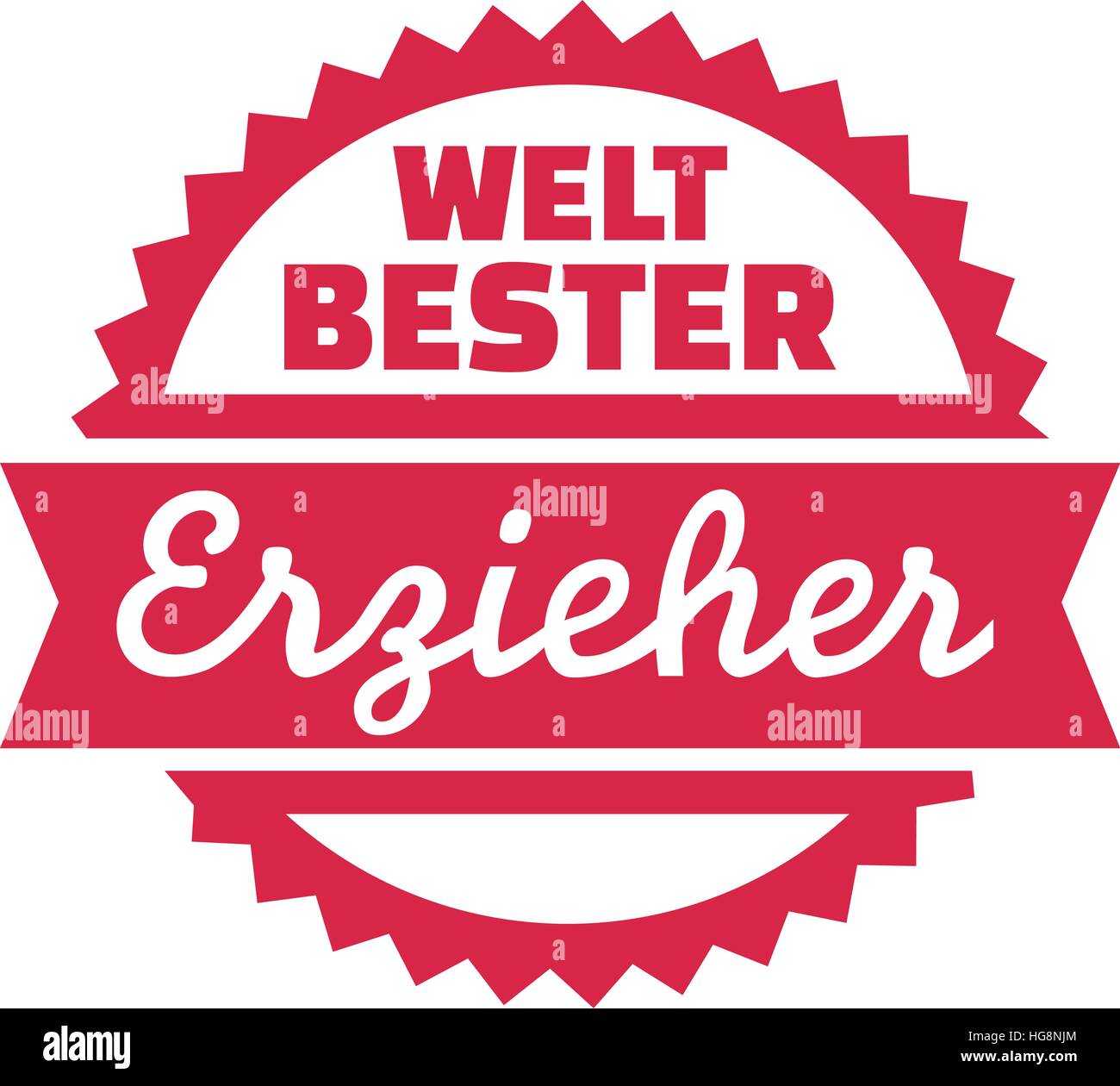 World's best educator - german Stock Vector