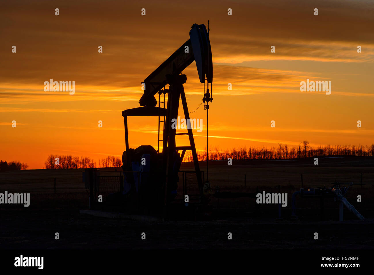 Alberta Pump Jack Stock Photo Alamy