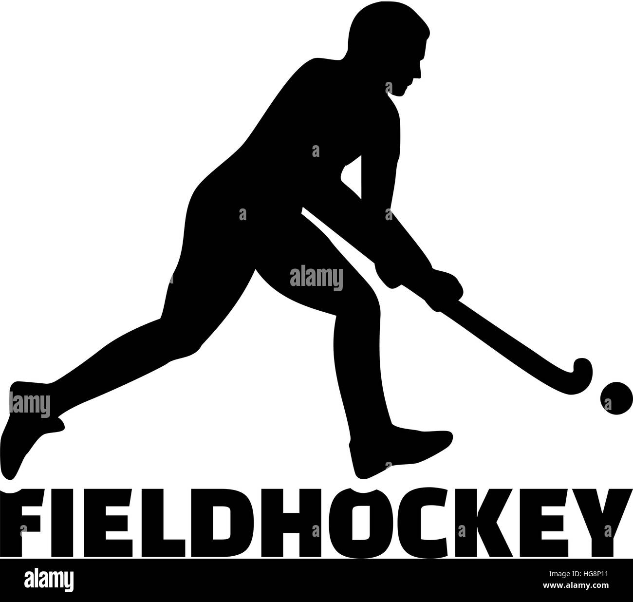 Field Hockey player Stock Vector