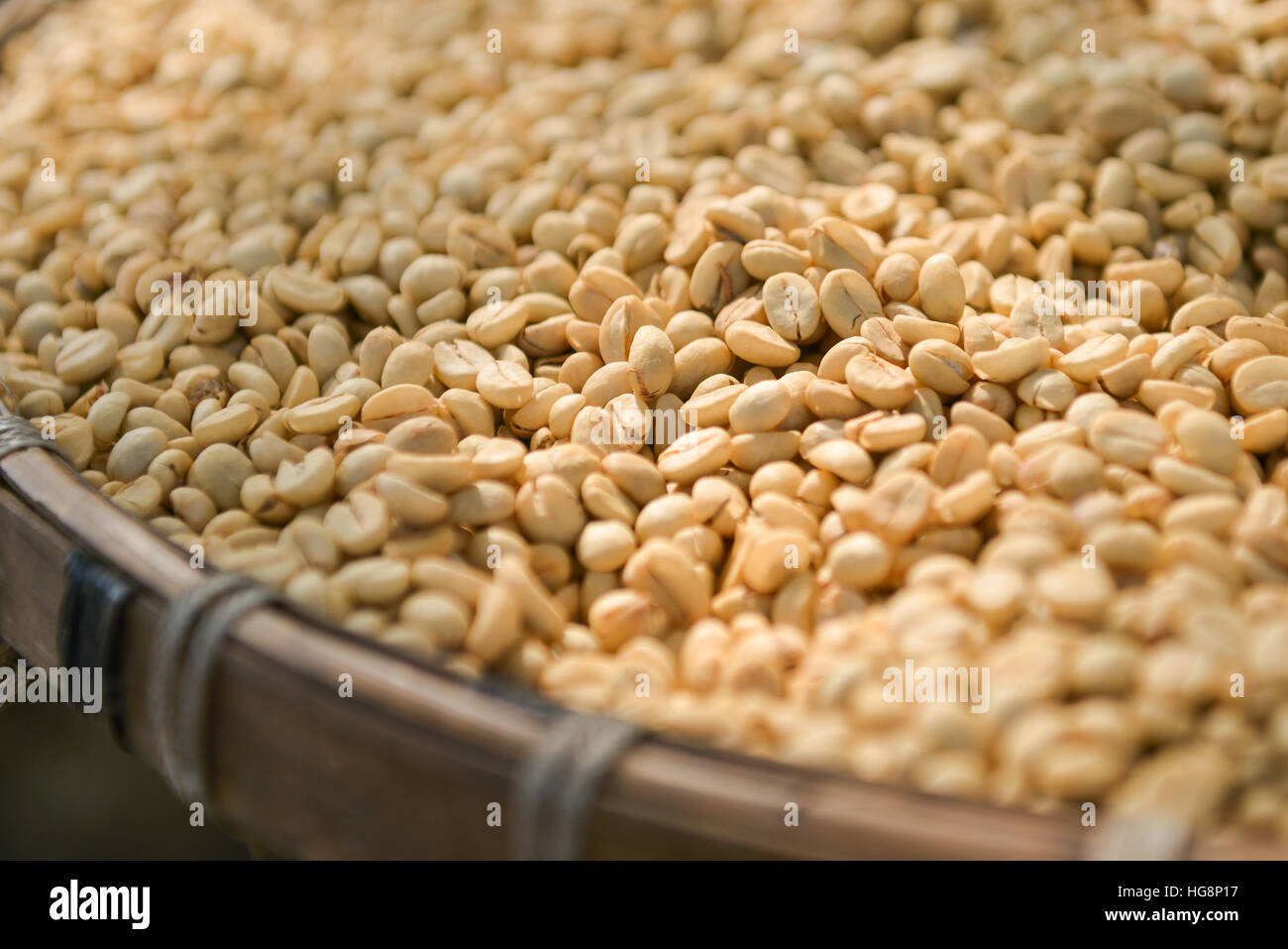 Unroasted Green Coffee Bean Stock Photo