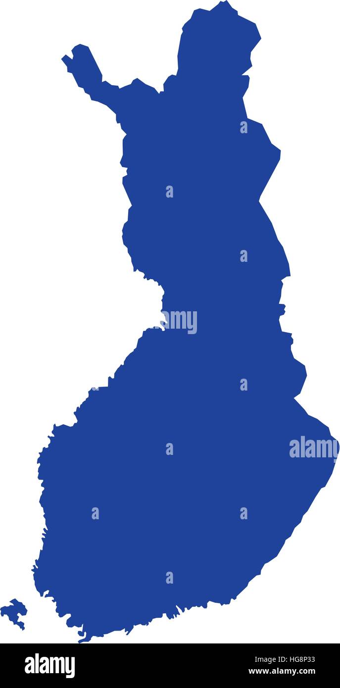 Finland map with aland Stock Vector