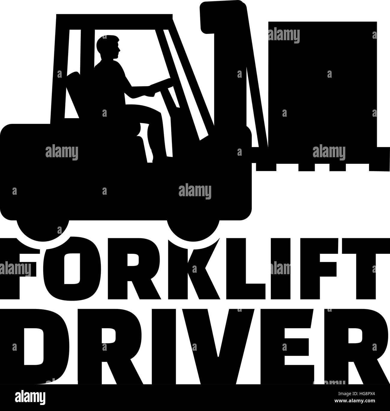 Forklift driver Stock Vector