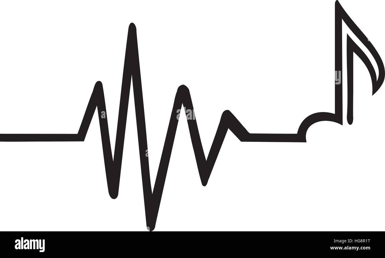 Heartbeat with music note Stock Vector Image & Art Alamy