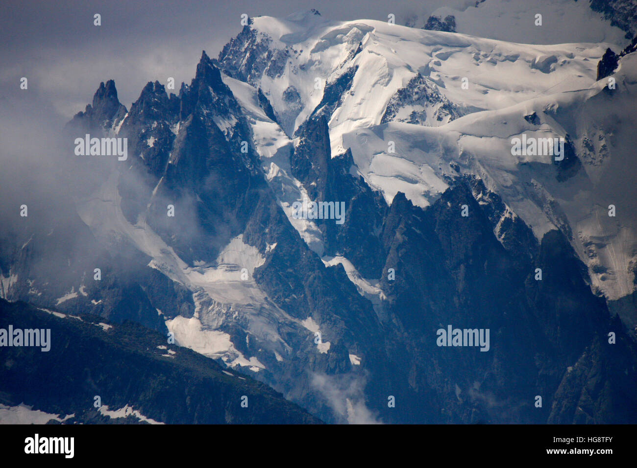 Impressionen: Mont Blanc-Massiv, Chamonix, Frankreich. Stock Photo