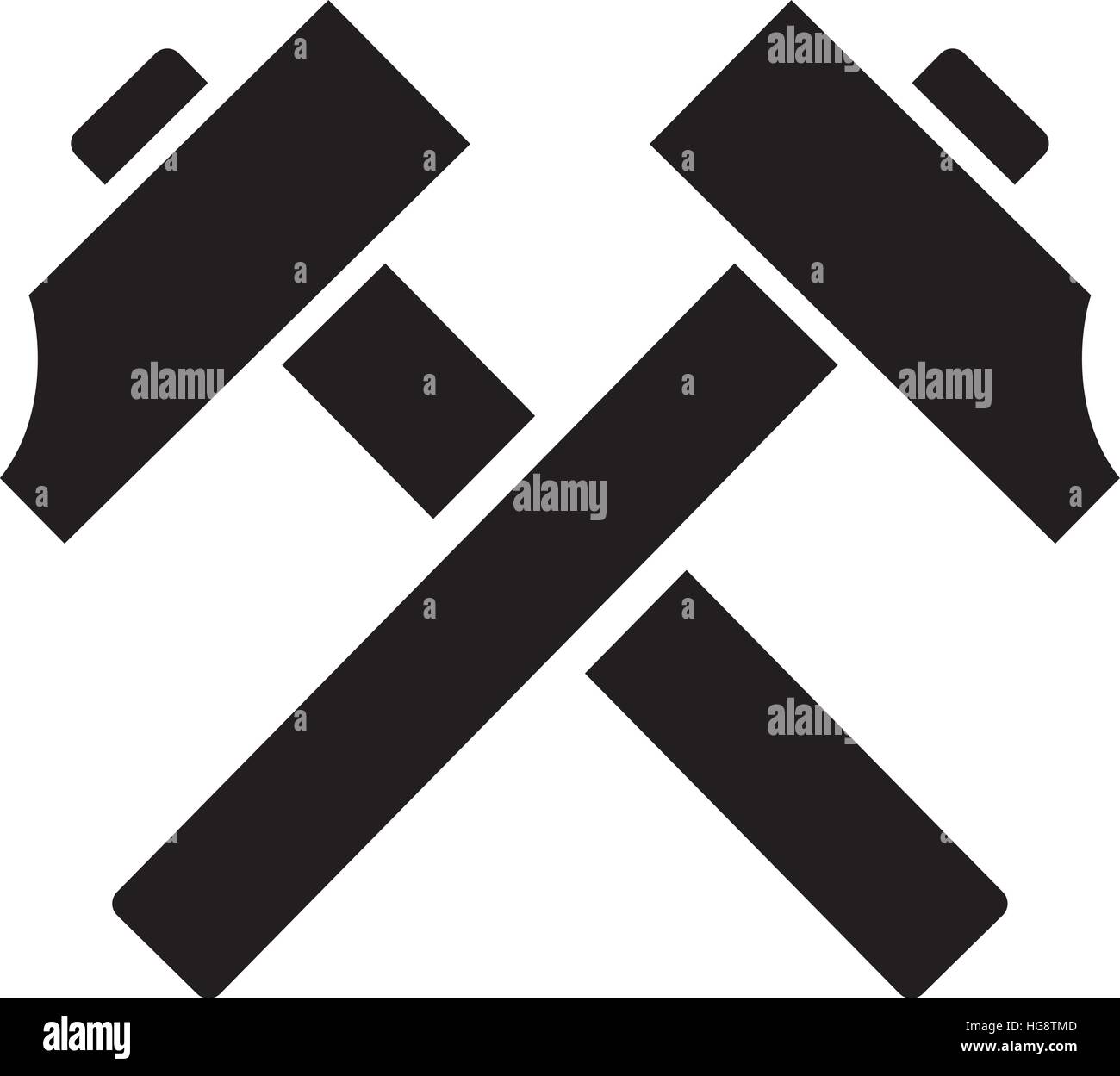 Crossed Hammer Stock Vector Image & Art Alamy