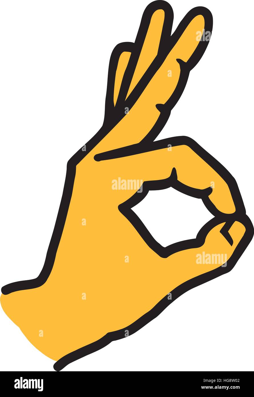Ok sign hand icon Stock Vector Image & Art Alamy