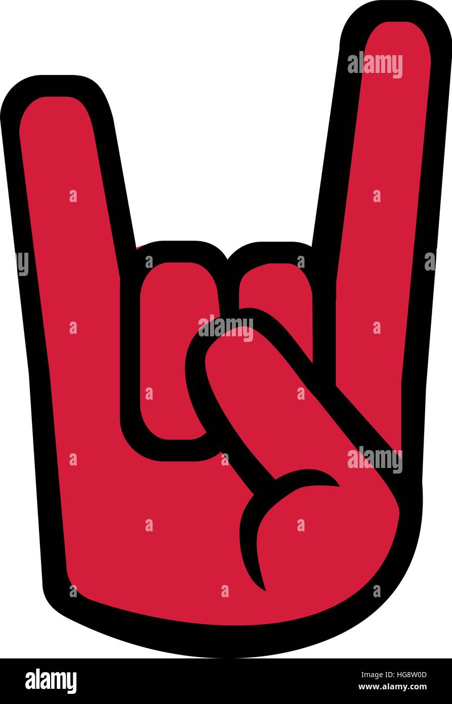 Rock hand Stock Vector Images - Alamy