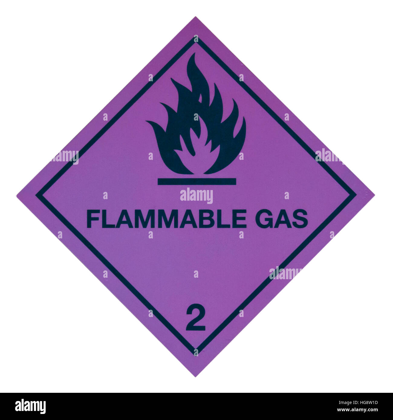 Flammable Gas Sign Stock Photo Alamy