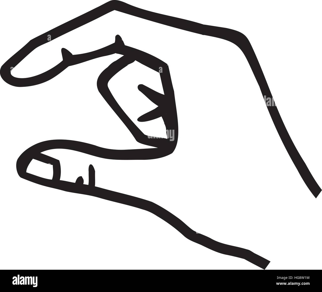 Hand gesture showing small size Stock Vector Image & Art Alamy