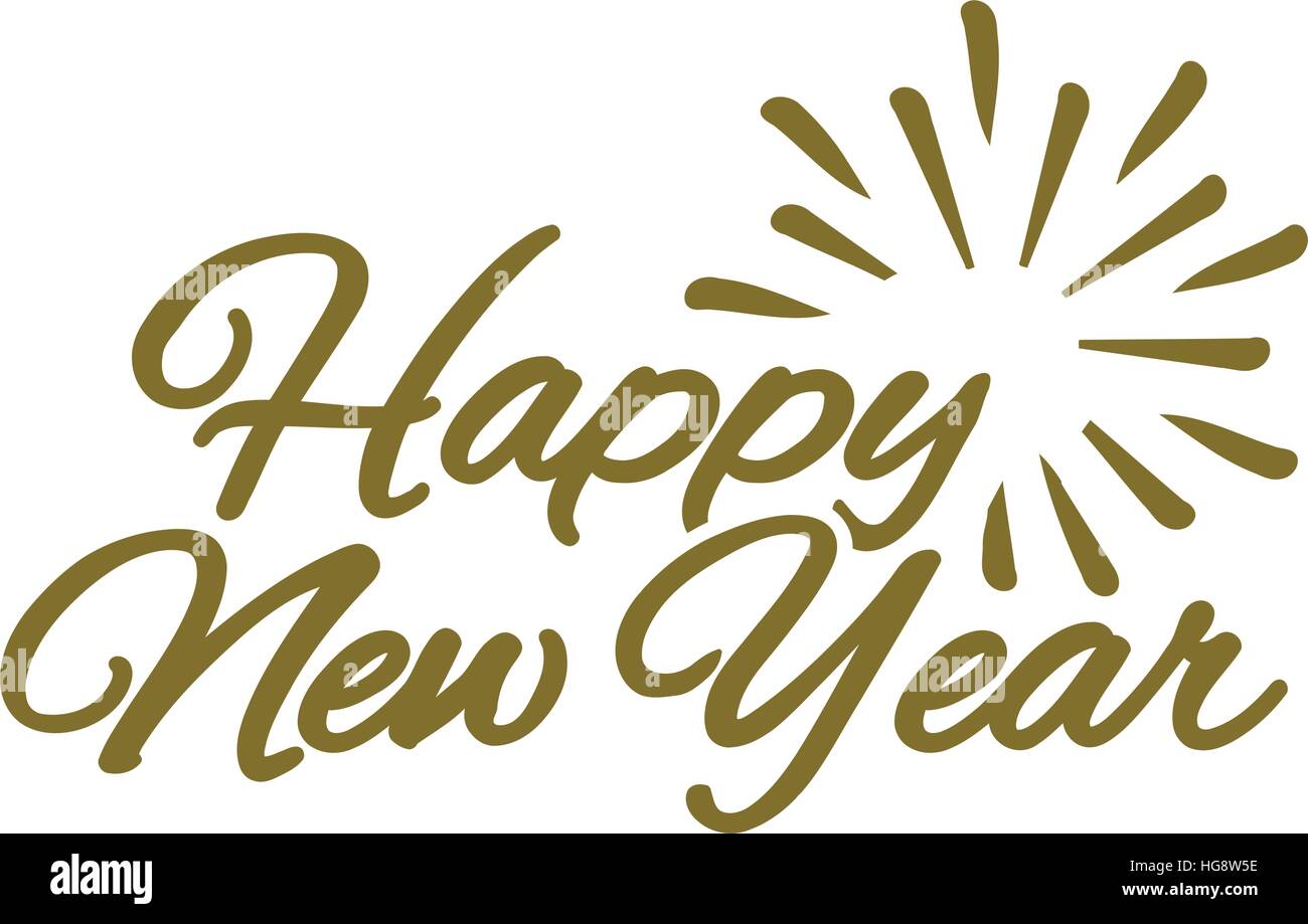 Happy new year lettering composition Stock Vector Image & Art - Alamy