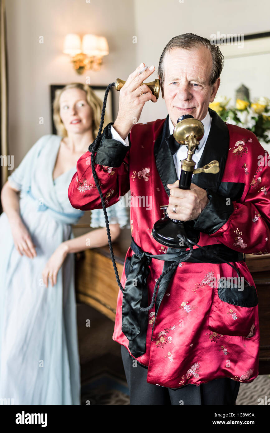 Old fashioned shop smoking jacket