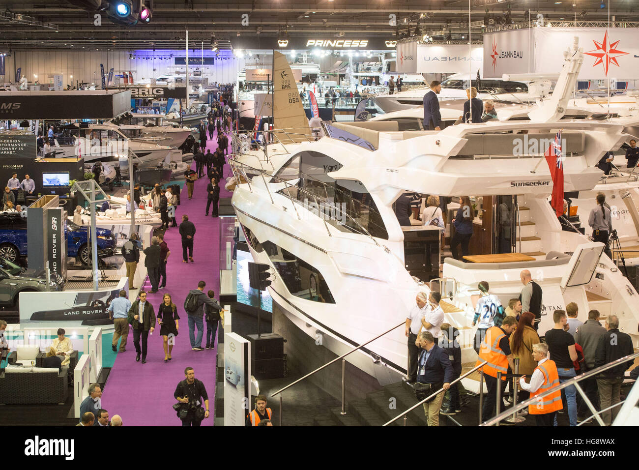 A general view of the London Boat Show at the ExCel centre in London