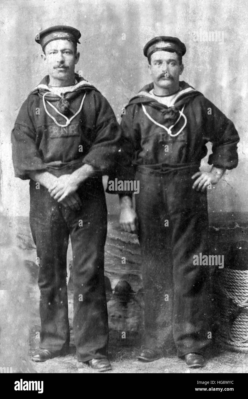 Royal Navy reserve Victorian sailors Stock Photo