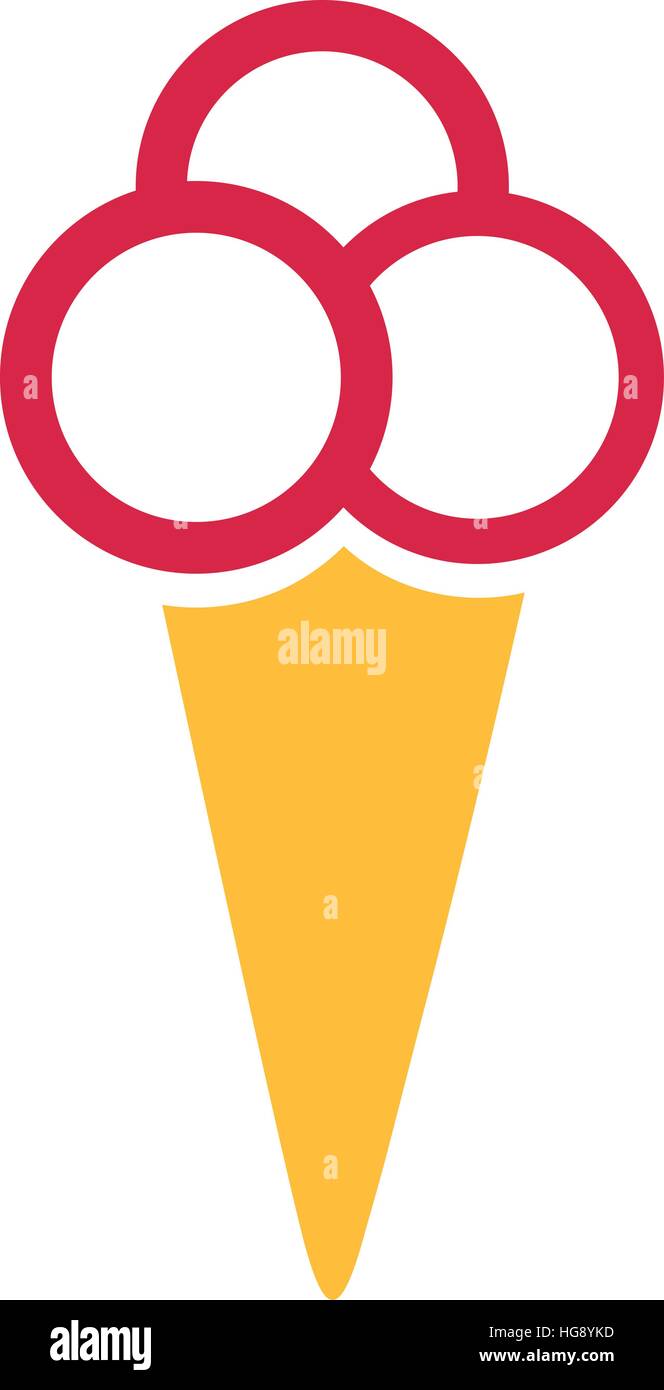 Ice cream with three balls Stock Vector Image & Art - Alamy