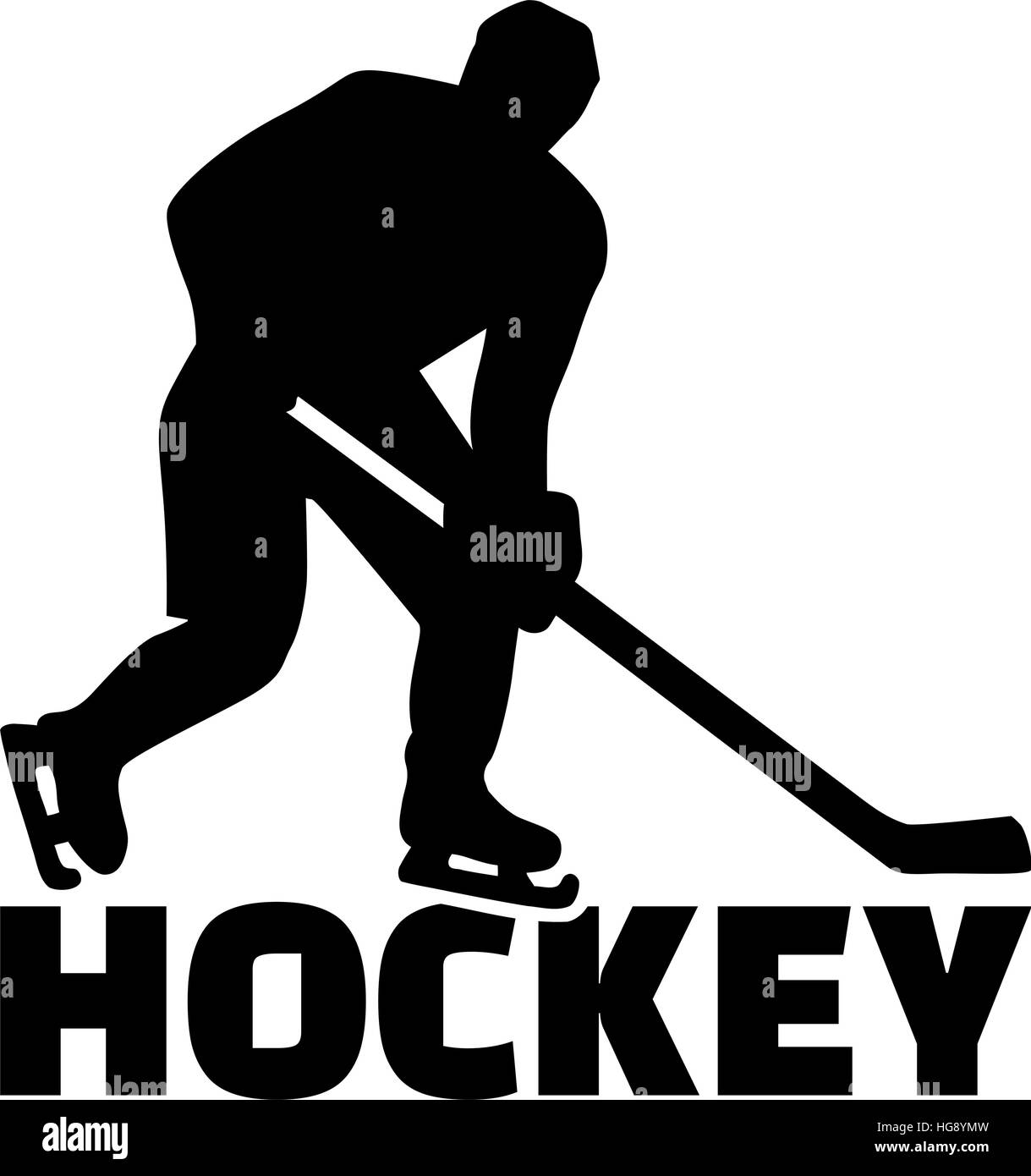 Hockey word with player Stock Vector Image & Art Alamy