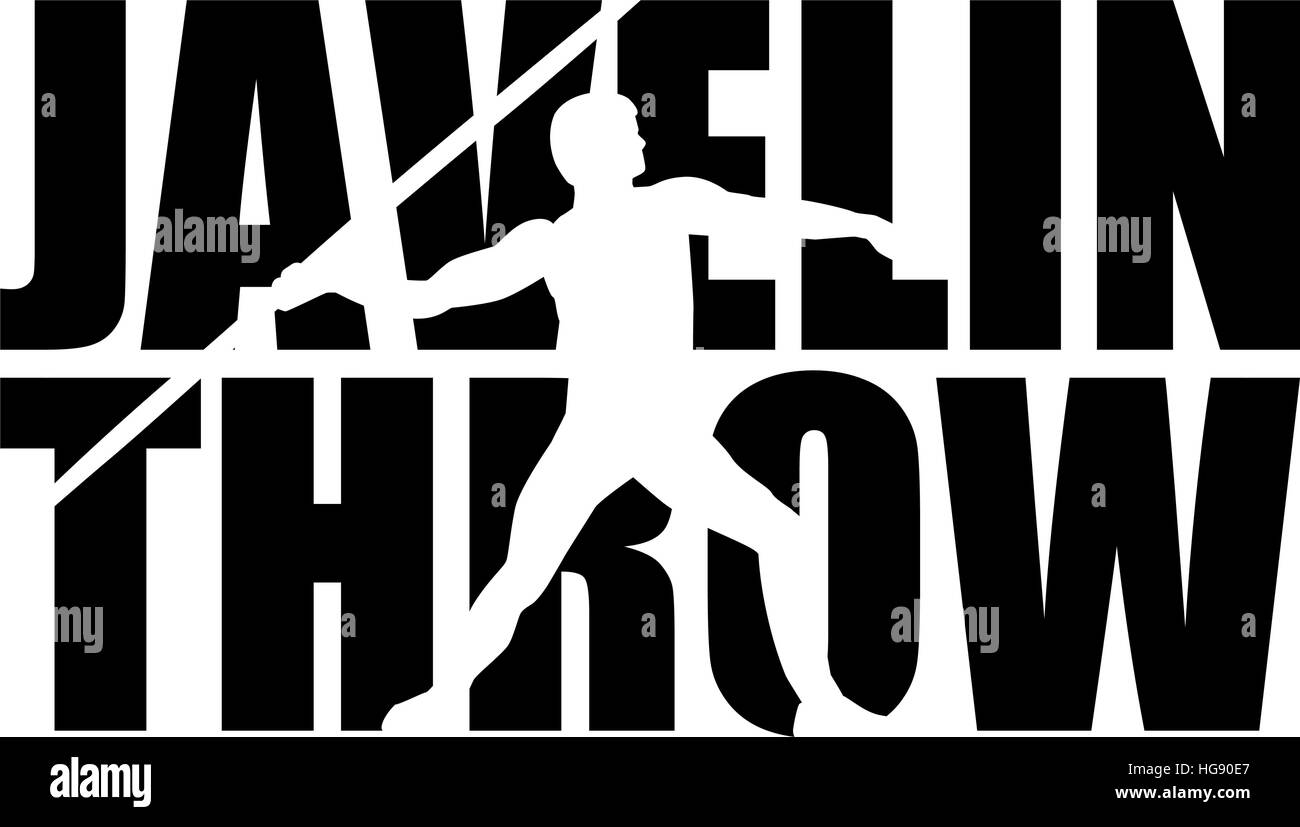 Javelin throw word with silhouette Stock Vector Image & Art Alamy