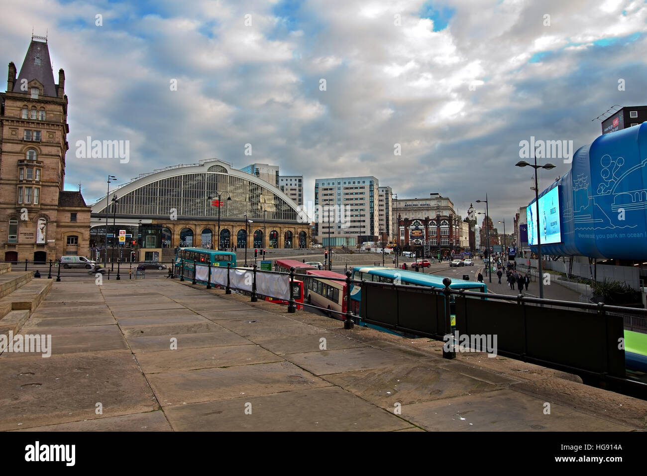 View of Lime St station Liverpool UK Stock Photo