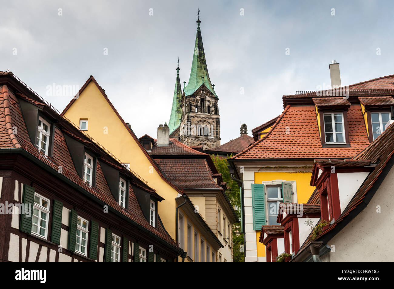 Domberg and Cathedral, Bamberg, Bavaria, Germany. Stock Photo