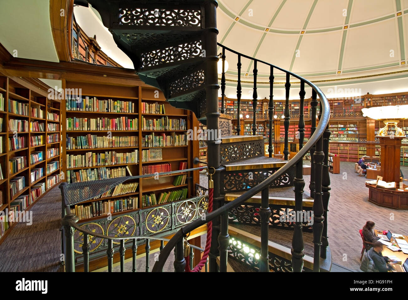 Picton Reading Room inside Liverpool Central Library. LIVERPOOL UK Stock Photo